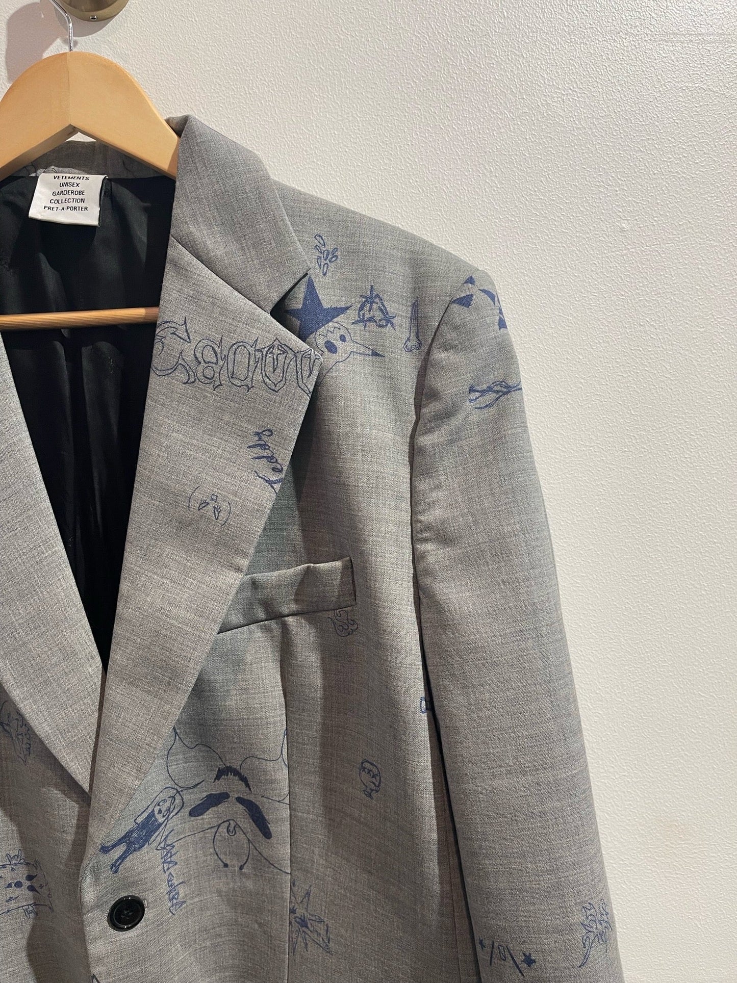 Blazer Vetements gris T.XS