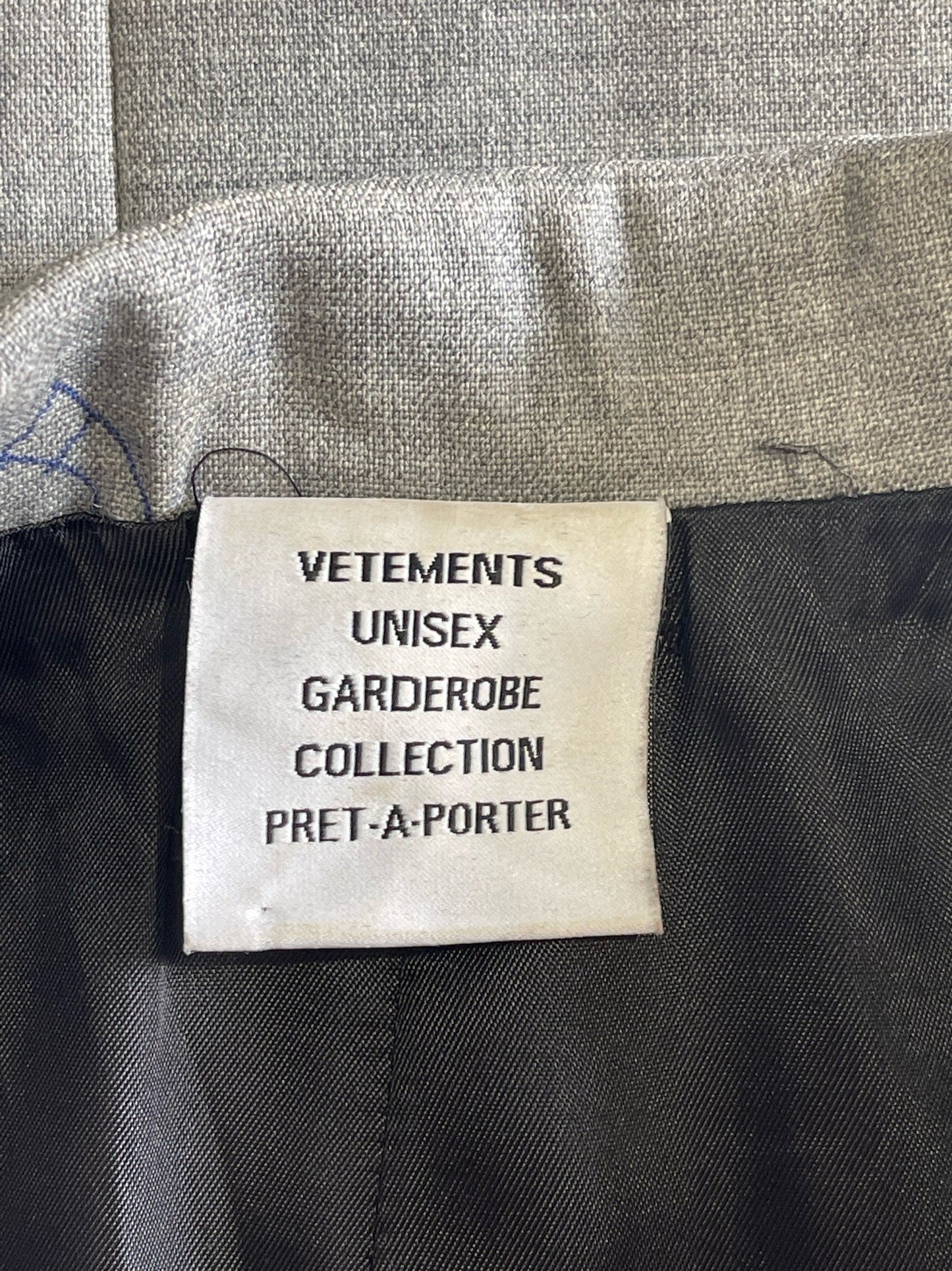 Blazer Vetements gris T.XS