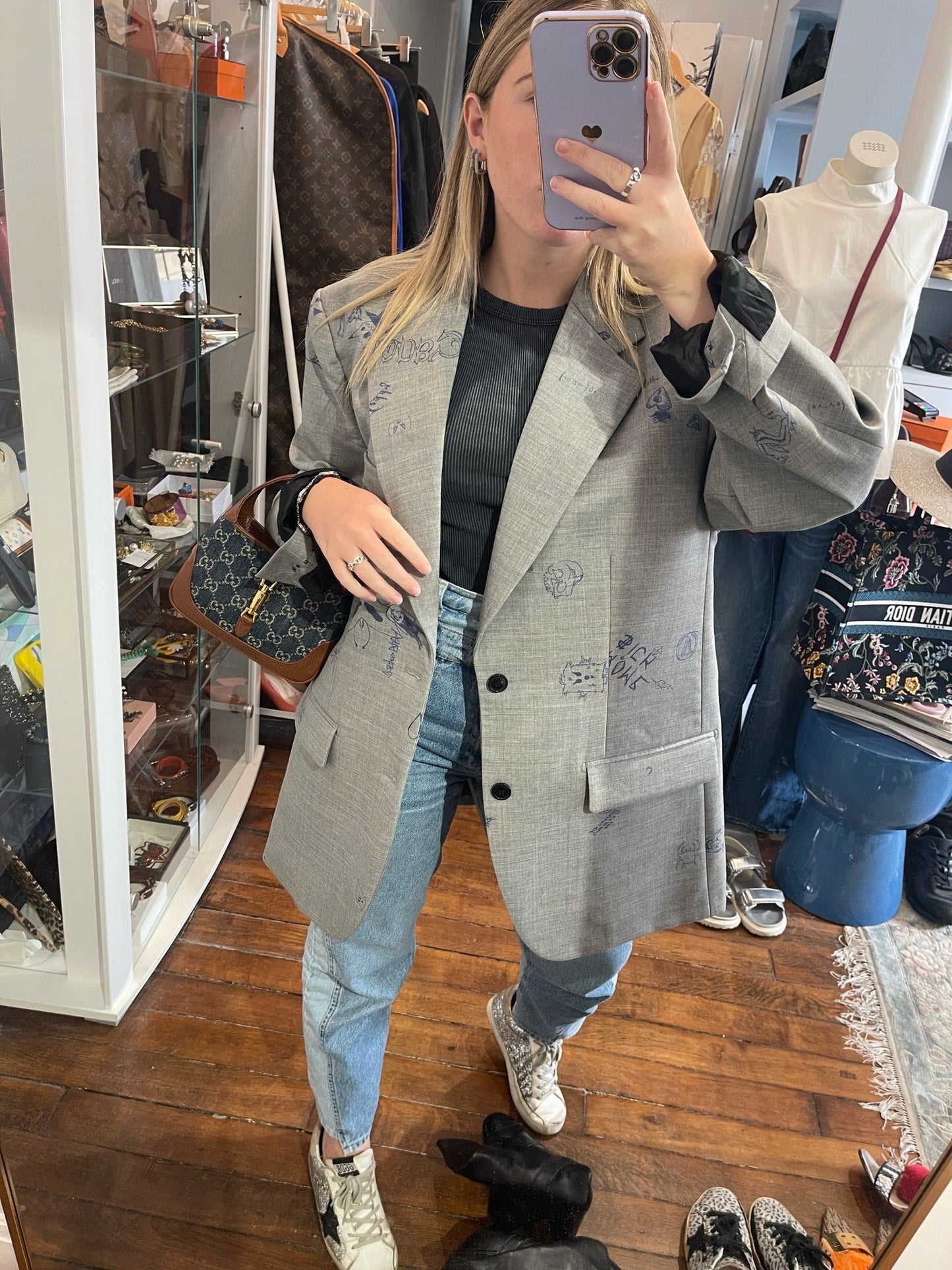 Blazer Vetements gris T.XS