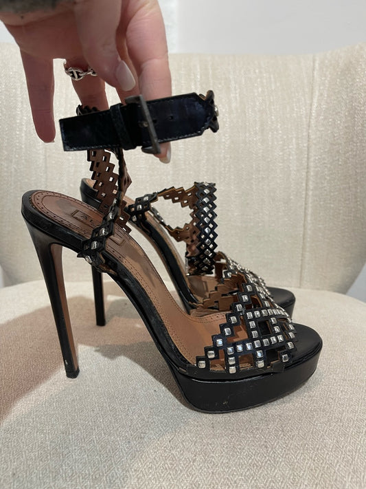 Sandales Alaia Bombe noires T.37