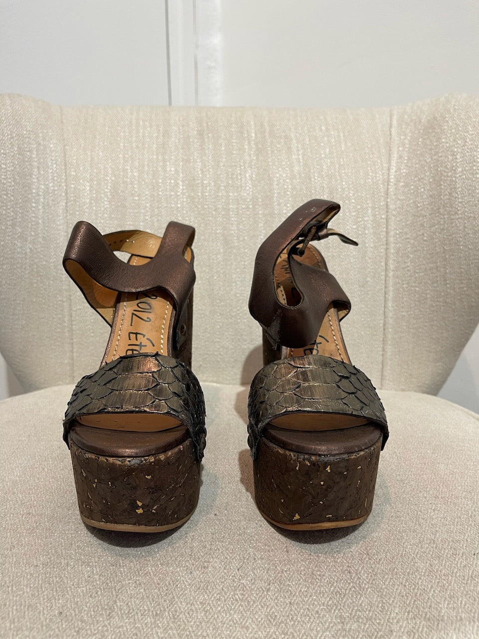 Sandales Lanvin marron T.38
