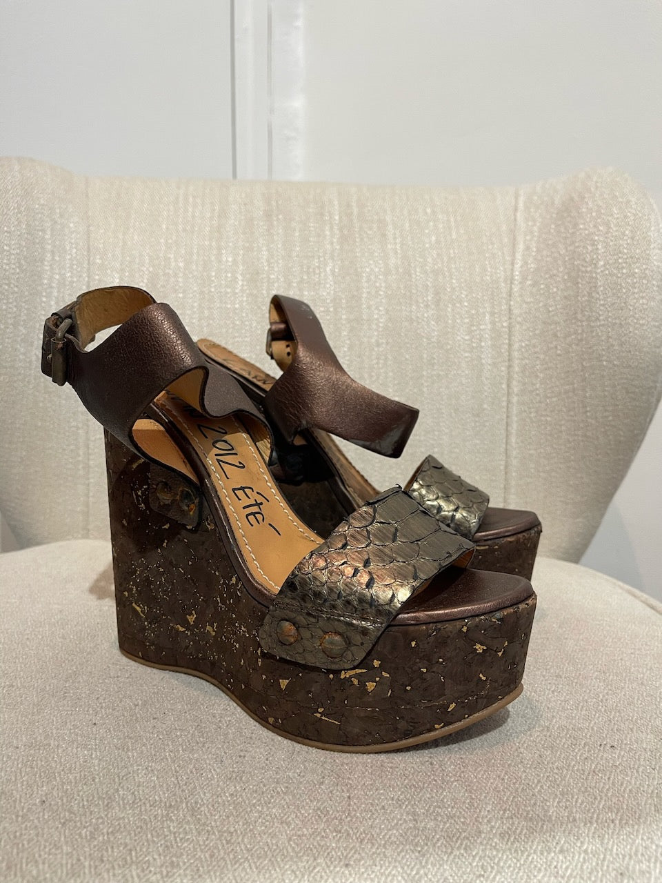 Sandales Lanvin marron T.38
