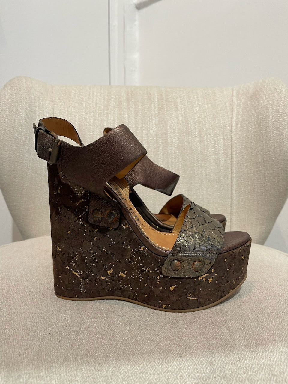 Sandales Lanvin marron T.38