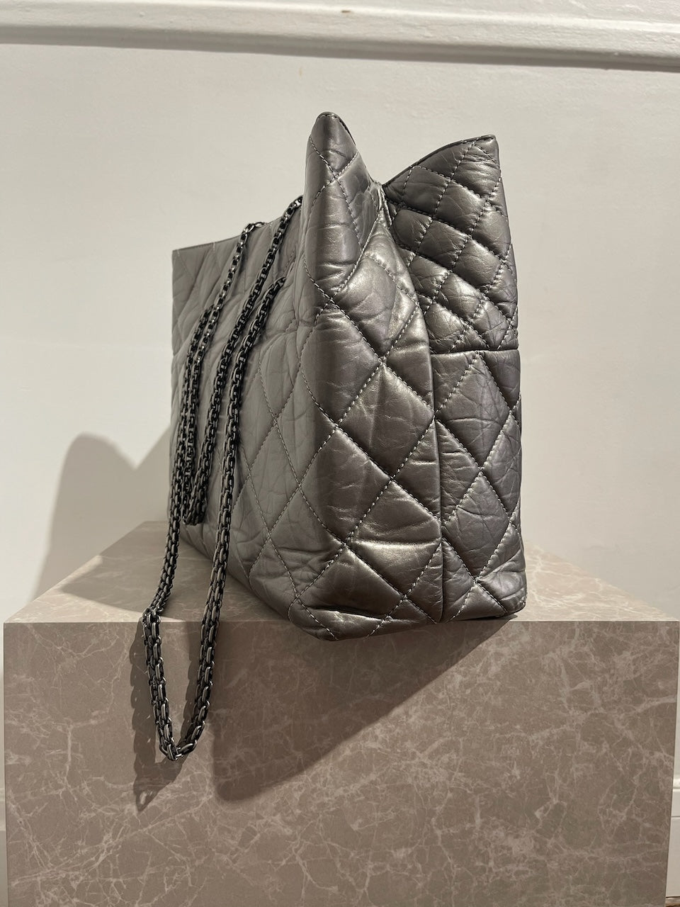 Sac cabas Chanel argent 2.55