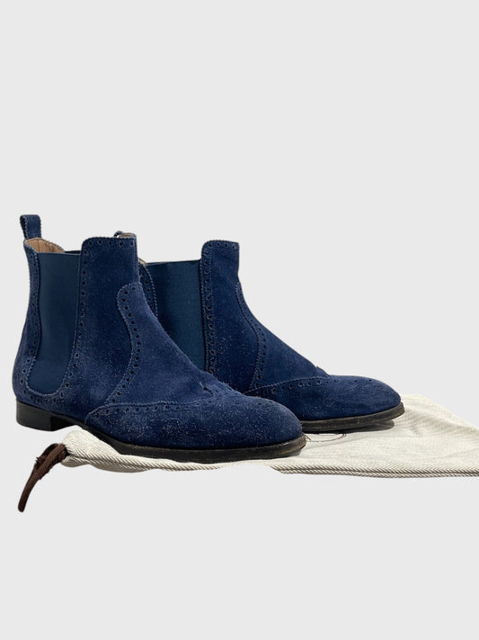 Bottines Hermes Brighton bleues T.36