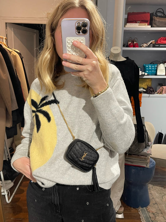 Sac Saint Laurent Baby Lou noir