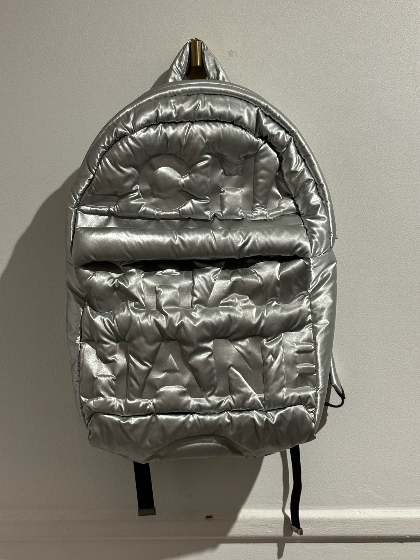 Sac à dos Chanel argenté