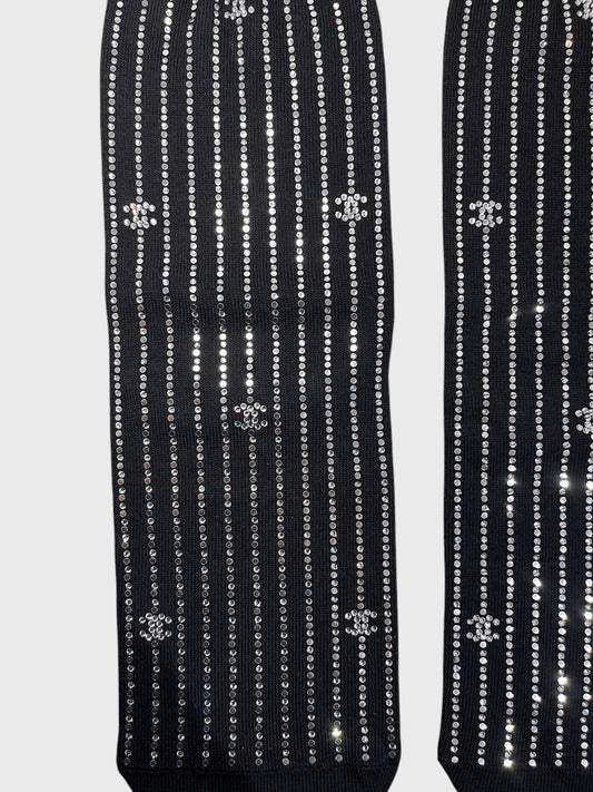 Chaussettes Chanel à strass T.M