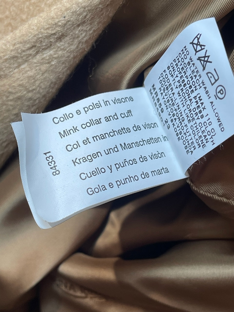 Manteau Marina Renaldi camel T.L