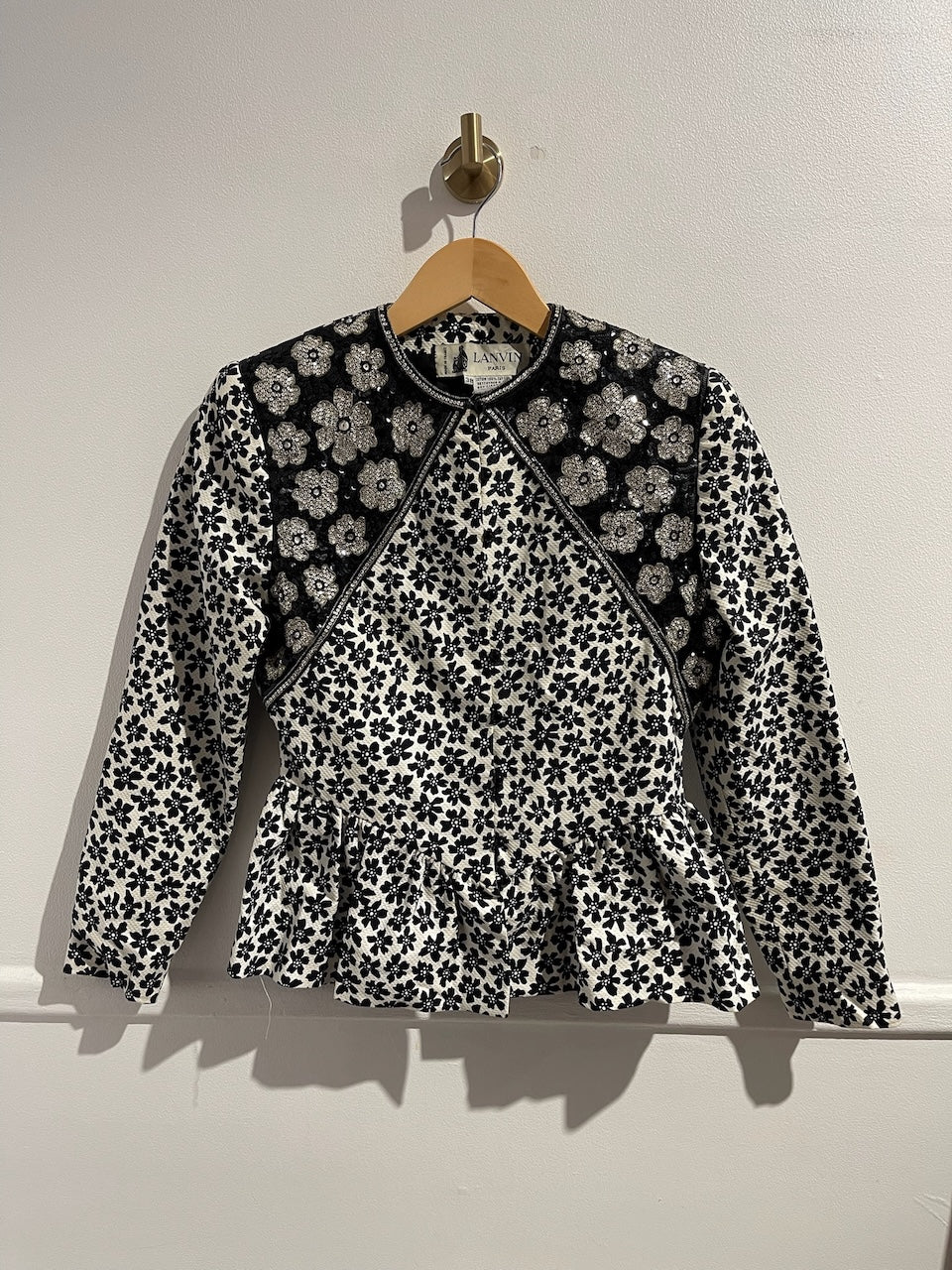 Veste Lanvin noire et blanche T.34