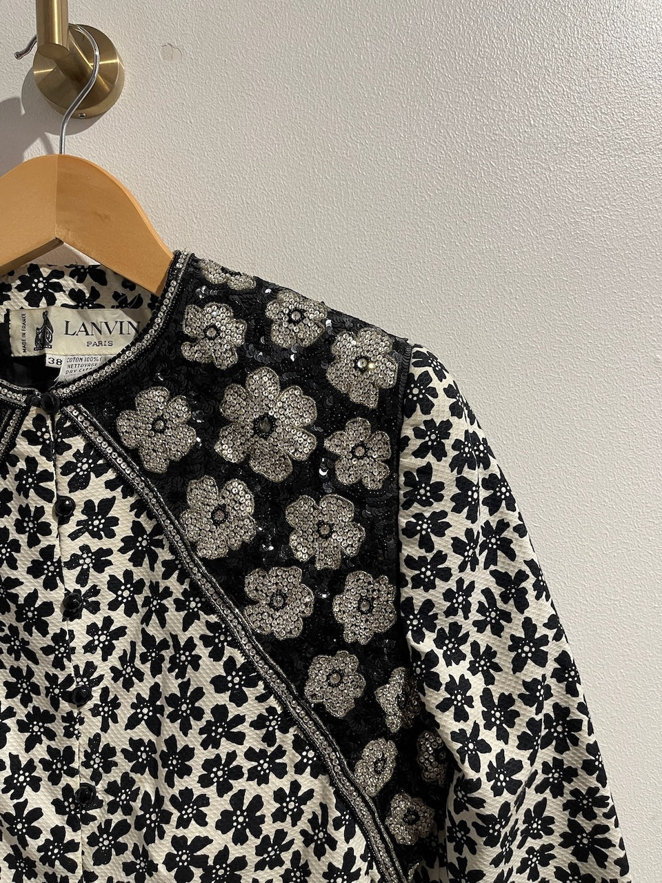 Veste Lanvin noire et blanche T.34