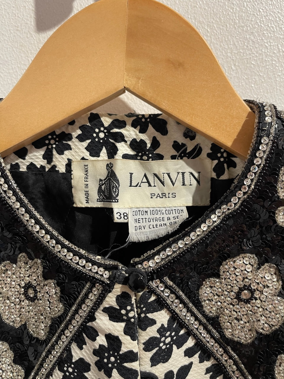 Veste Lanvin noire et blanche T.34