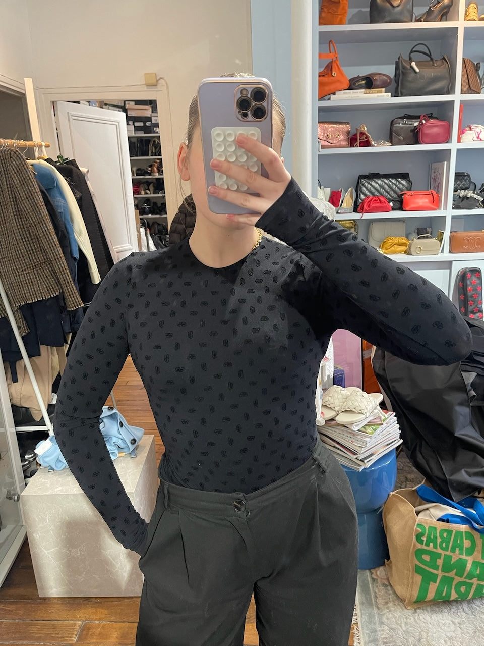 Top Balenciaga noir T.M