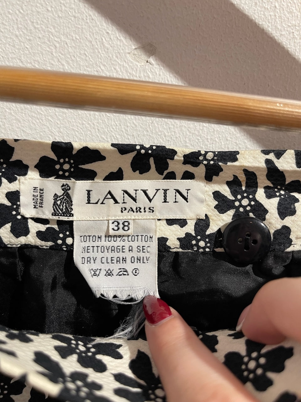 Jupe Lanvin noire et blanche T.34