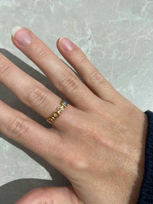 Bague Dior dorée T.54