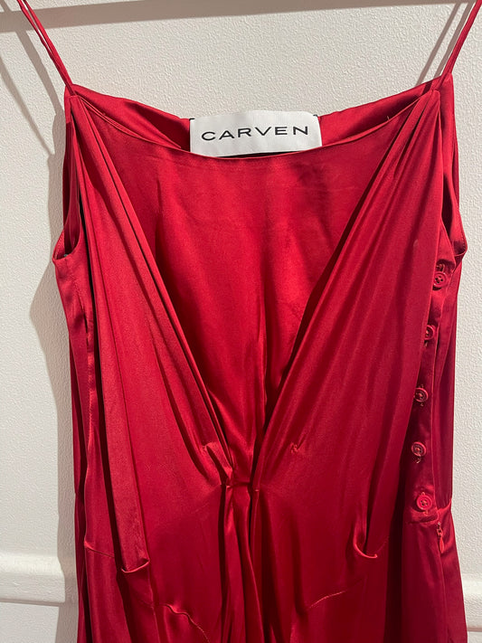 Robe Carven rouge T.38