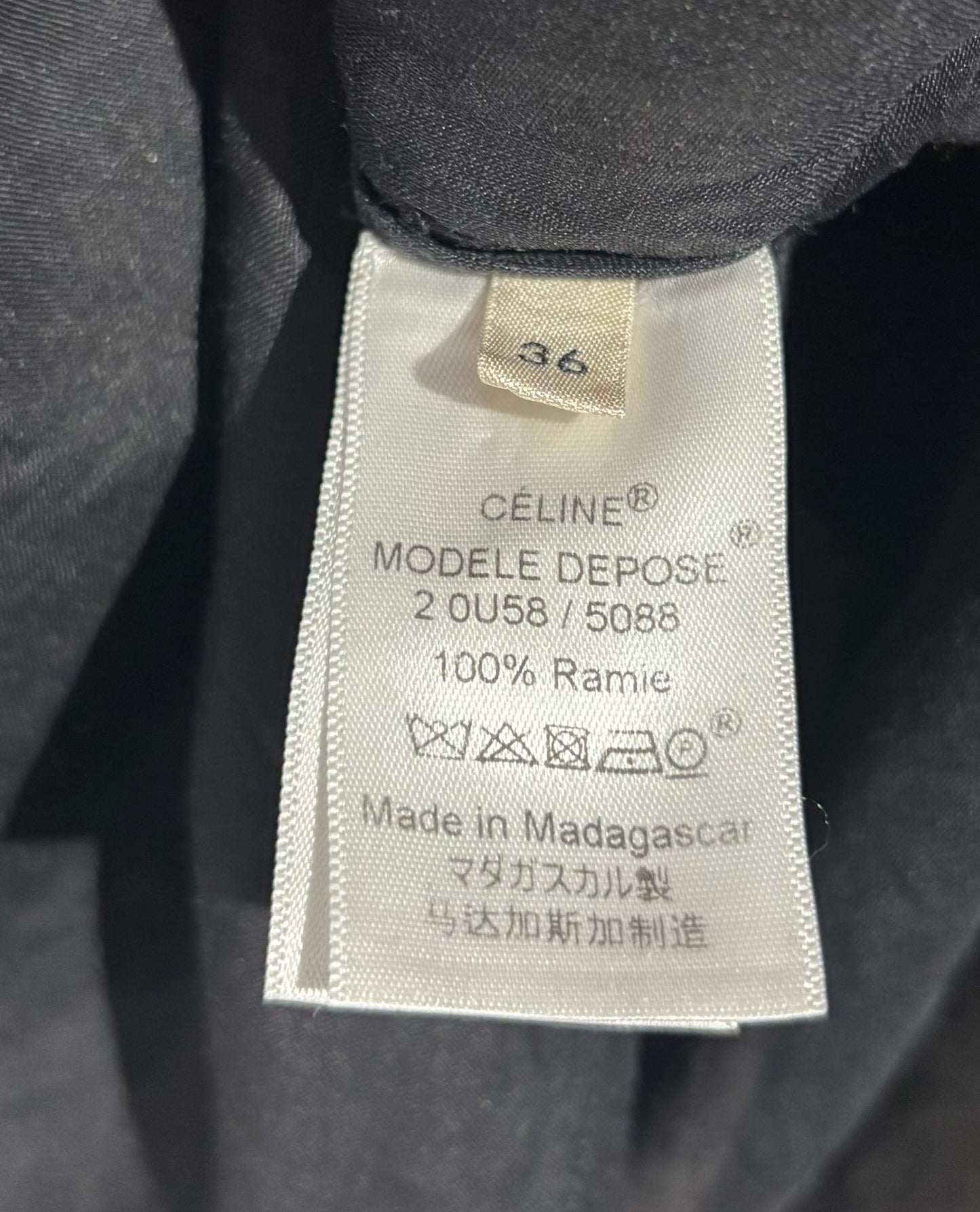 Chemise Celine noire T.36