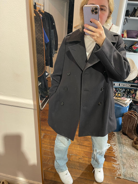 Manteau Nina Ricci bleu marine T.38