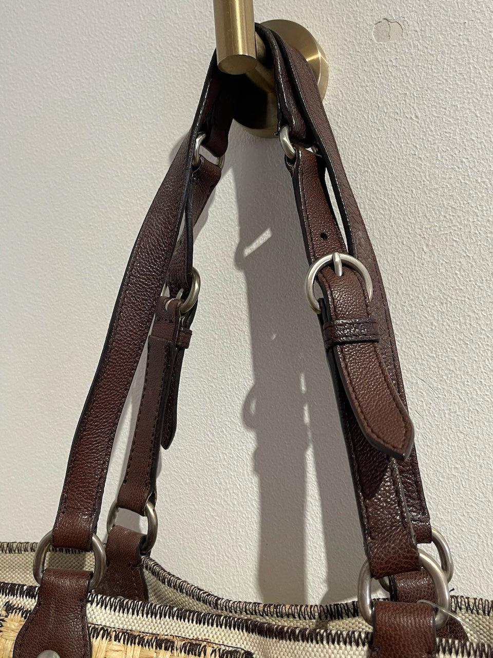Sac Miu Miu toile beige