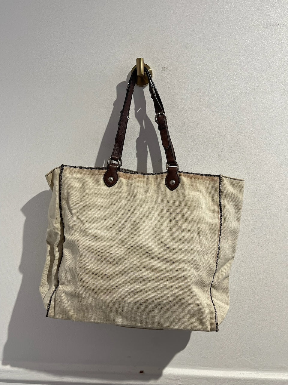 Sac Miu Miu toile beige