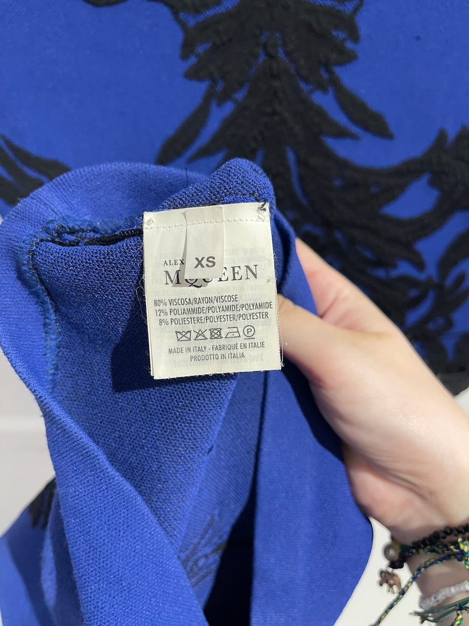 Robe Alexander Mcqueen bleue T.XS