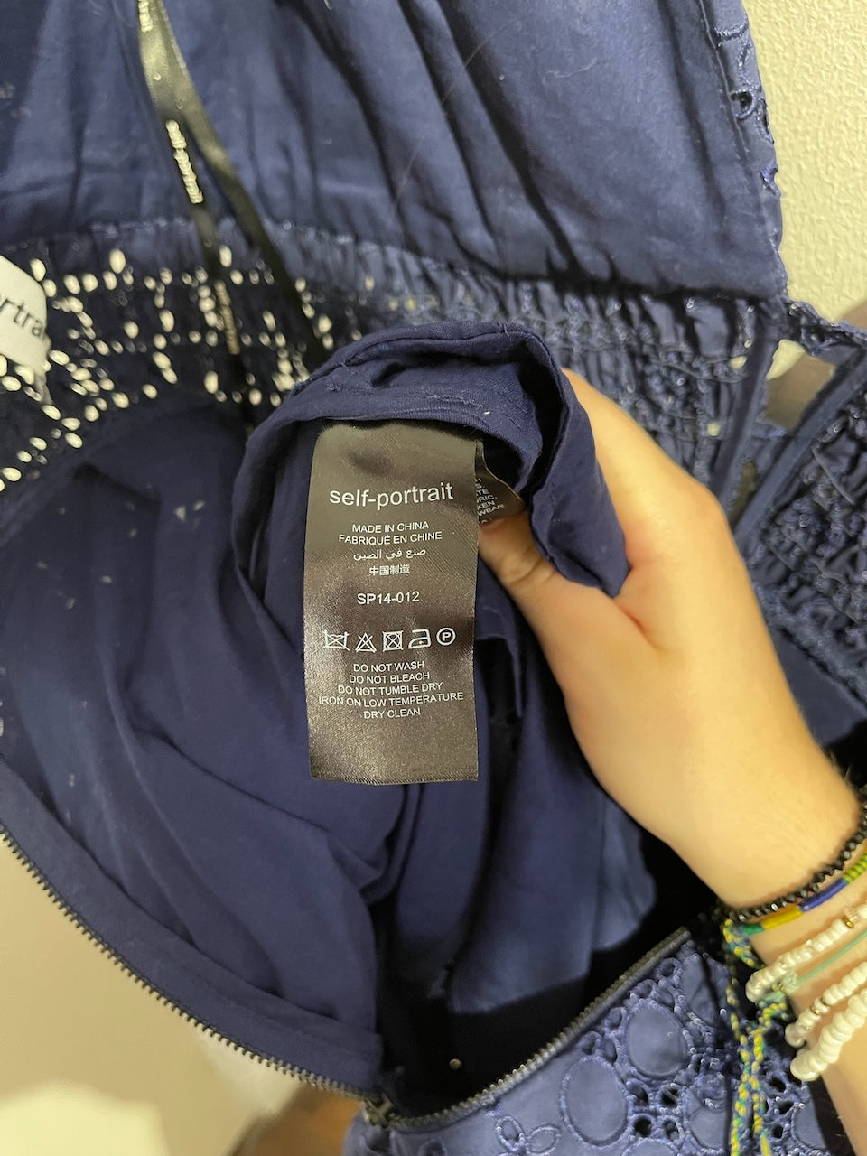 Robe Self Portrait bleue T.36