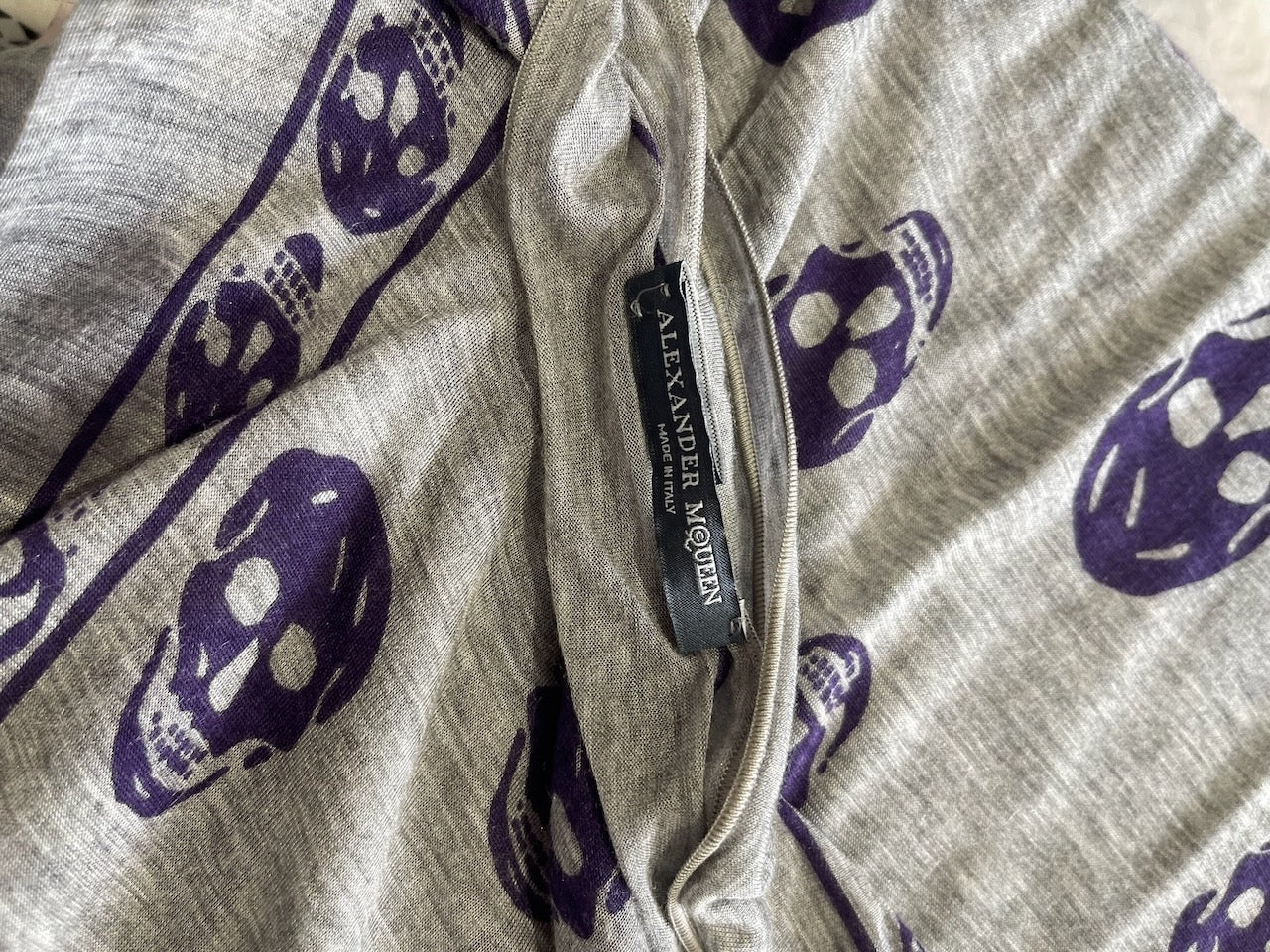 Foulard Alexander McQueen Gris