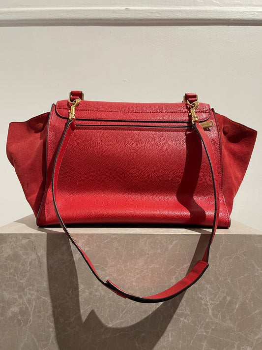 Sac Celine trapèze rouge