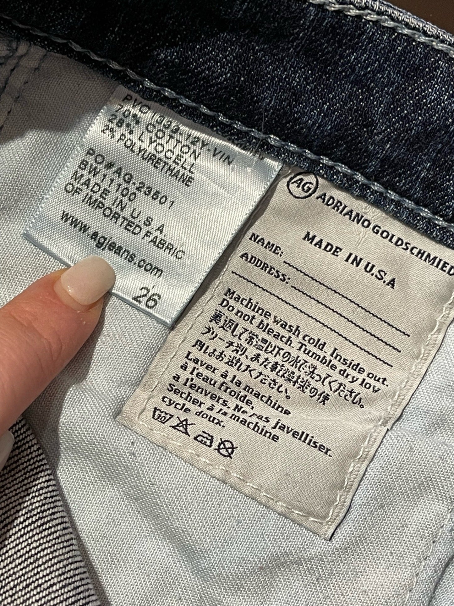Jeans AG Adriano Goldschmied bleu T.26