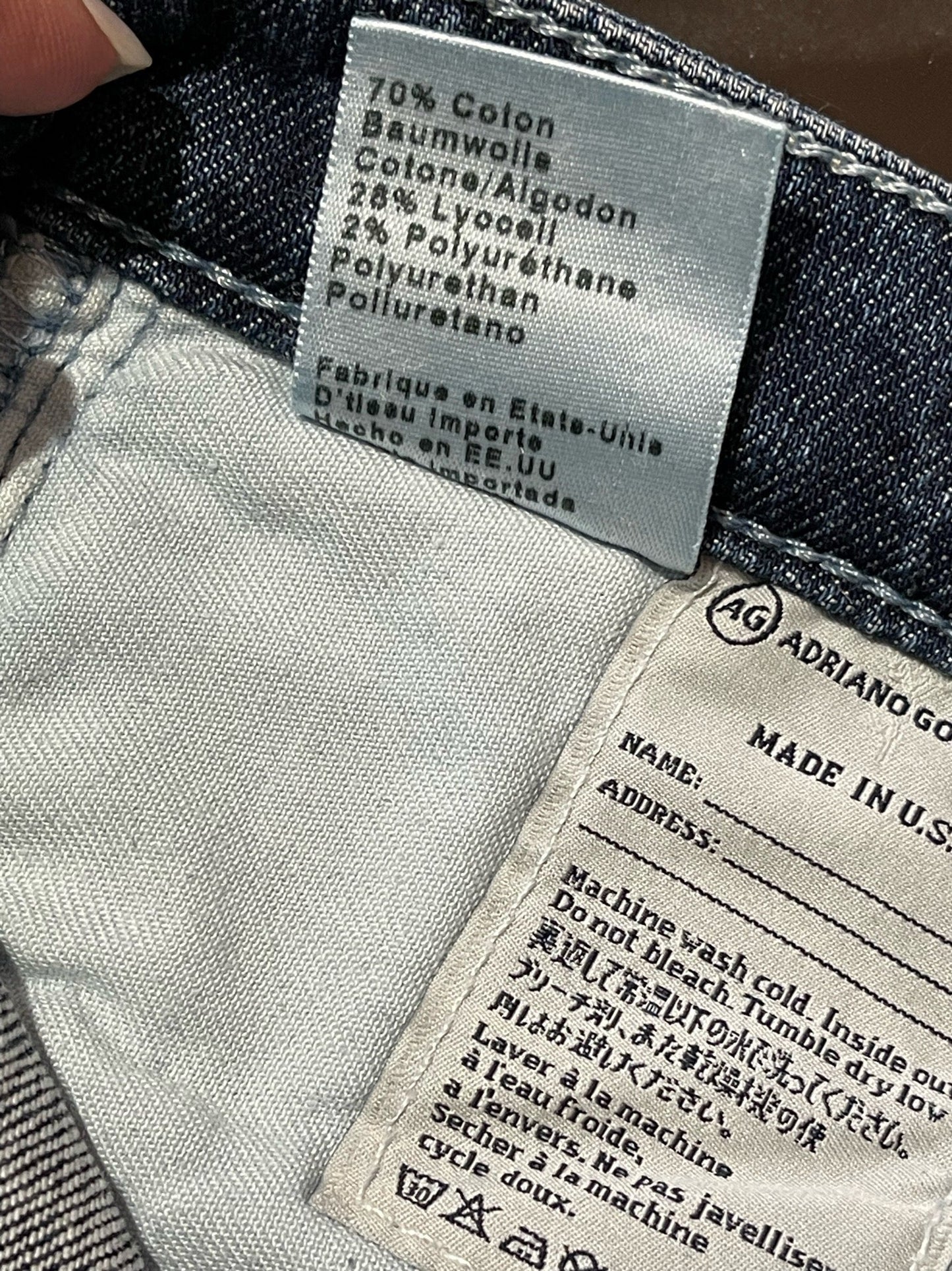 Jeans AG Adriano Goldschmied bleu T.26
