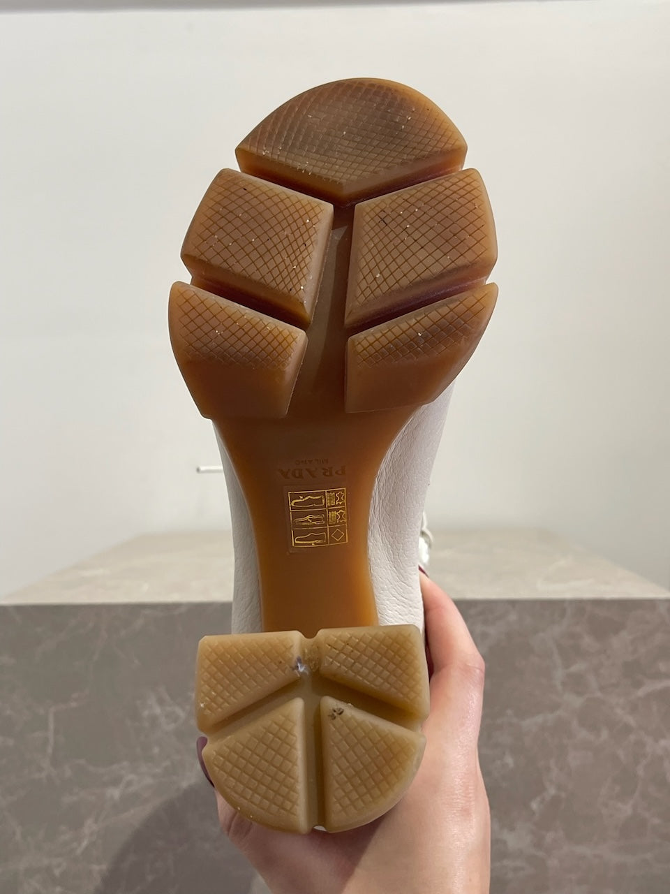 Bottines Prada beige T.38