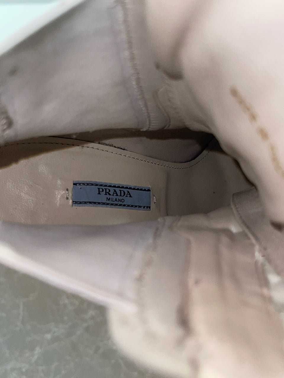 Bottines Prada beige T.38