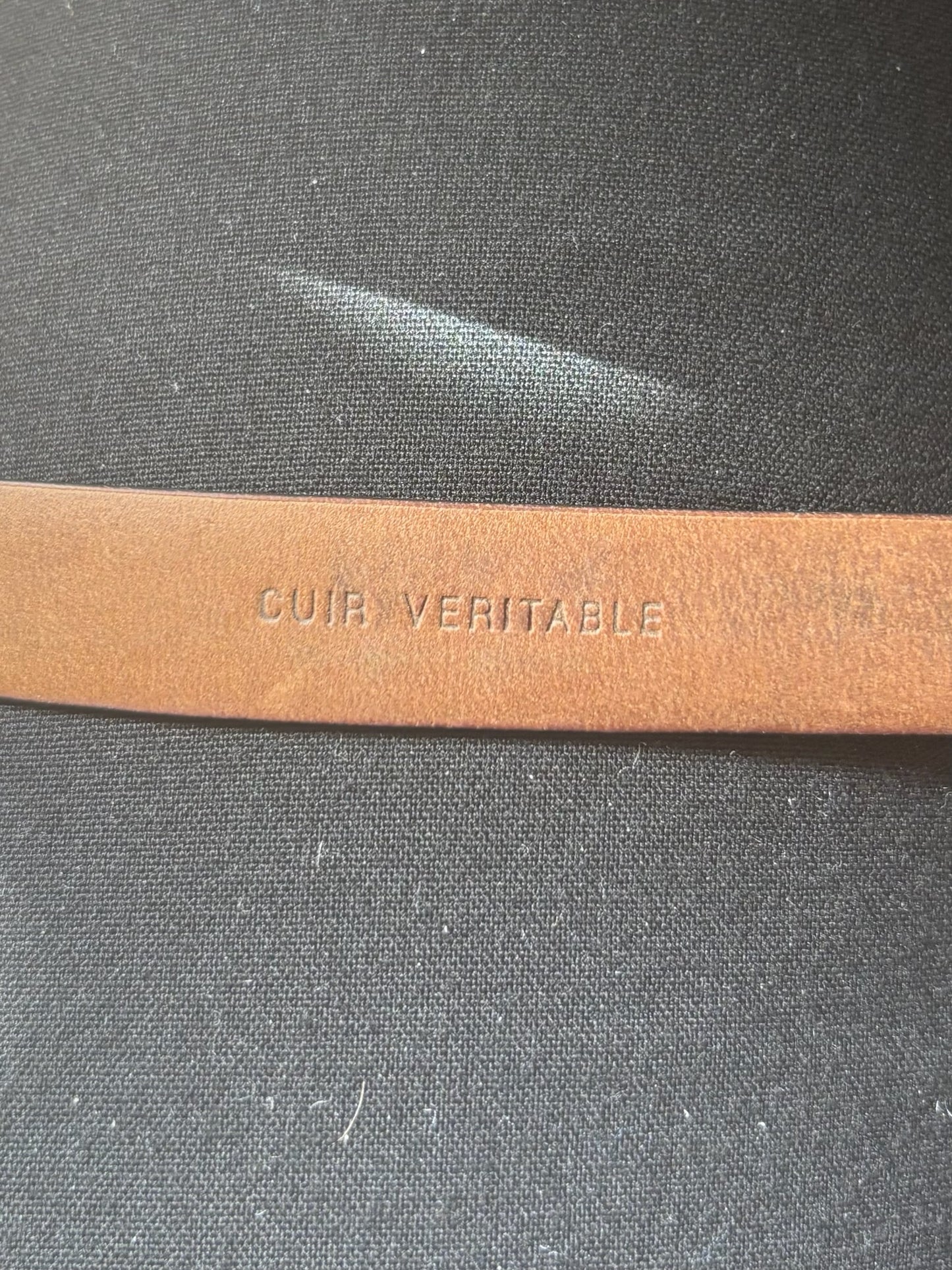 Ceinture Chanel noire CC T.80