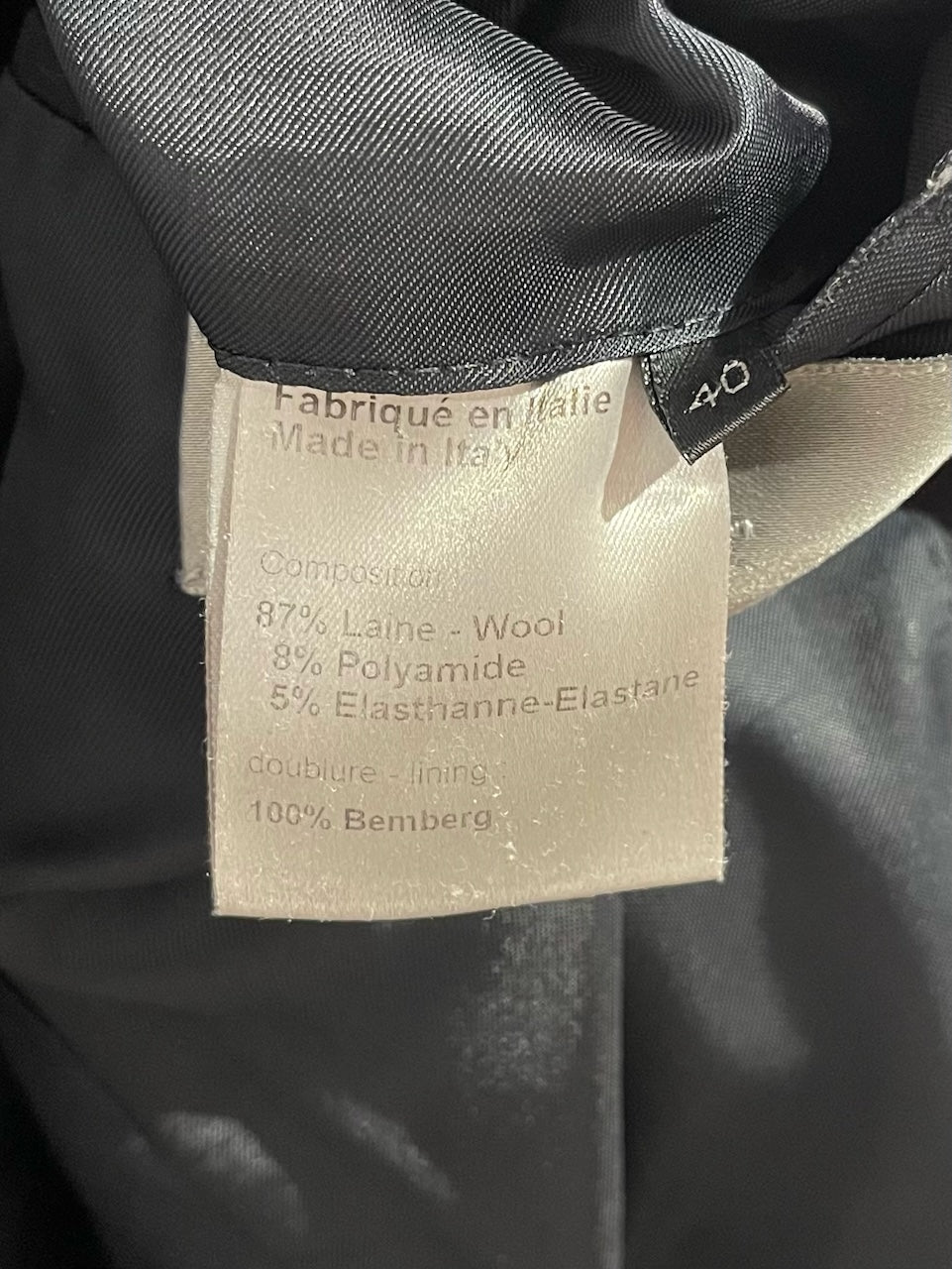 Veste Dior Homme noir T.36