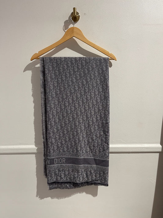 Châle Dior oblique gris