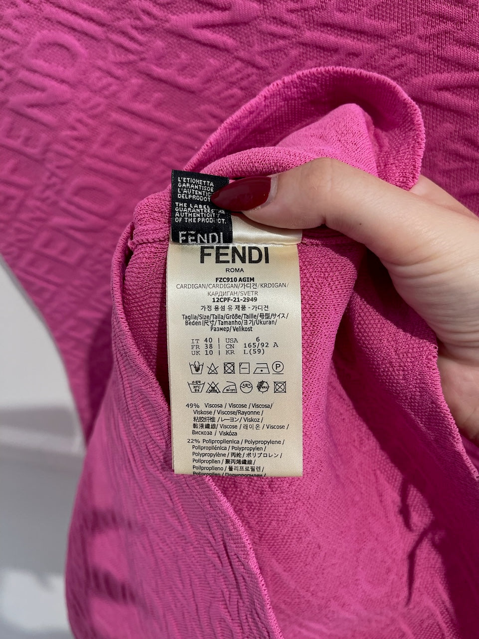 Robe Fendi x Skims rose T.36