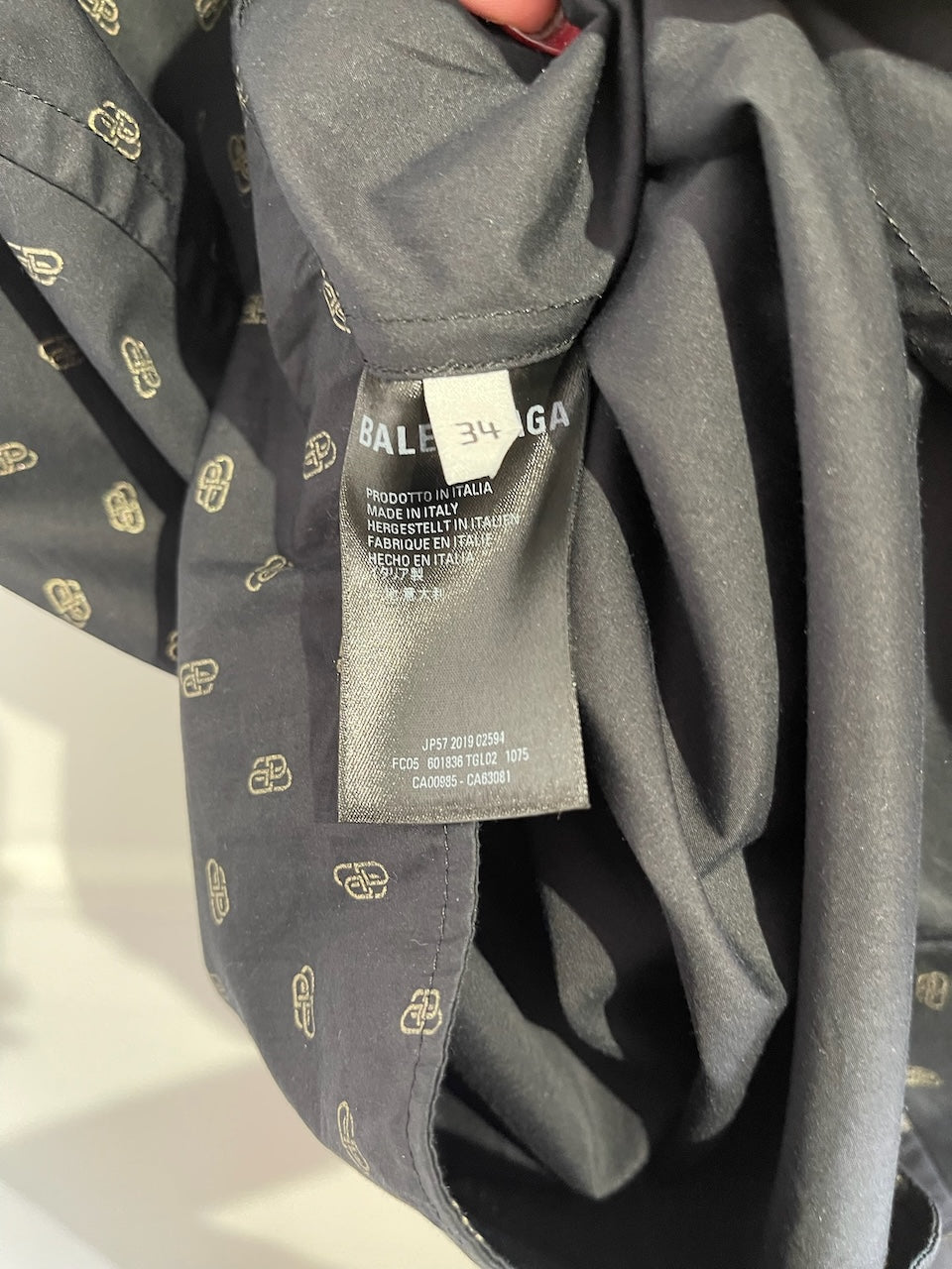 Chemise Balenciaga noire T.34