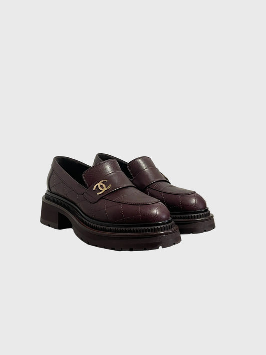 Mocassins Chanel bordeaux T.37