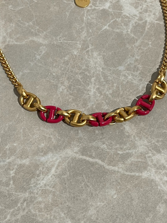 Collier Dior CD doré