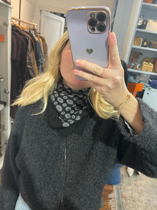 Foulard Saint Laurent noir NEUF