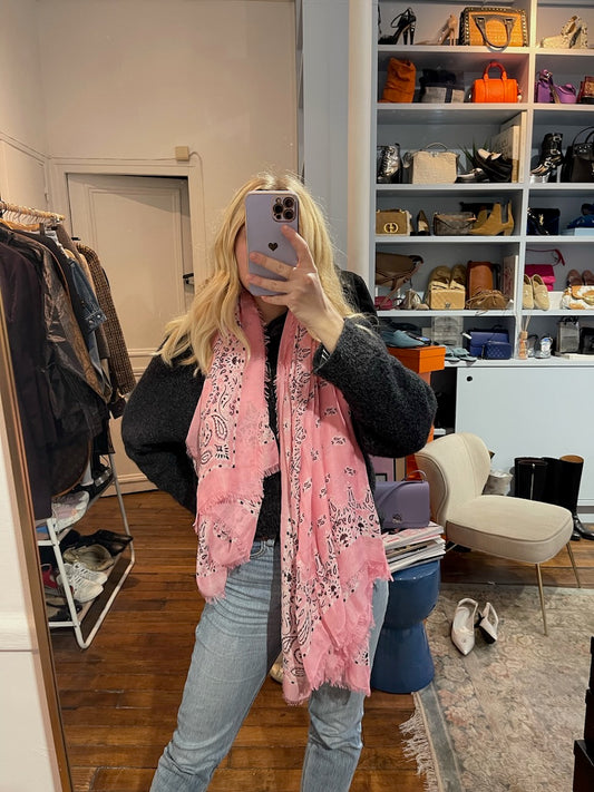 Echarpe Saint Laurent Rose