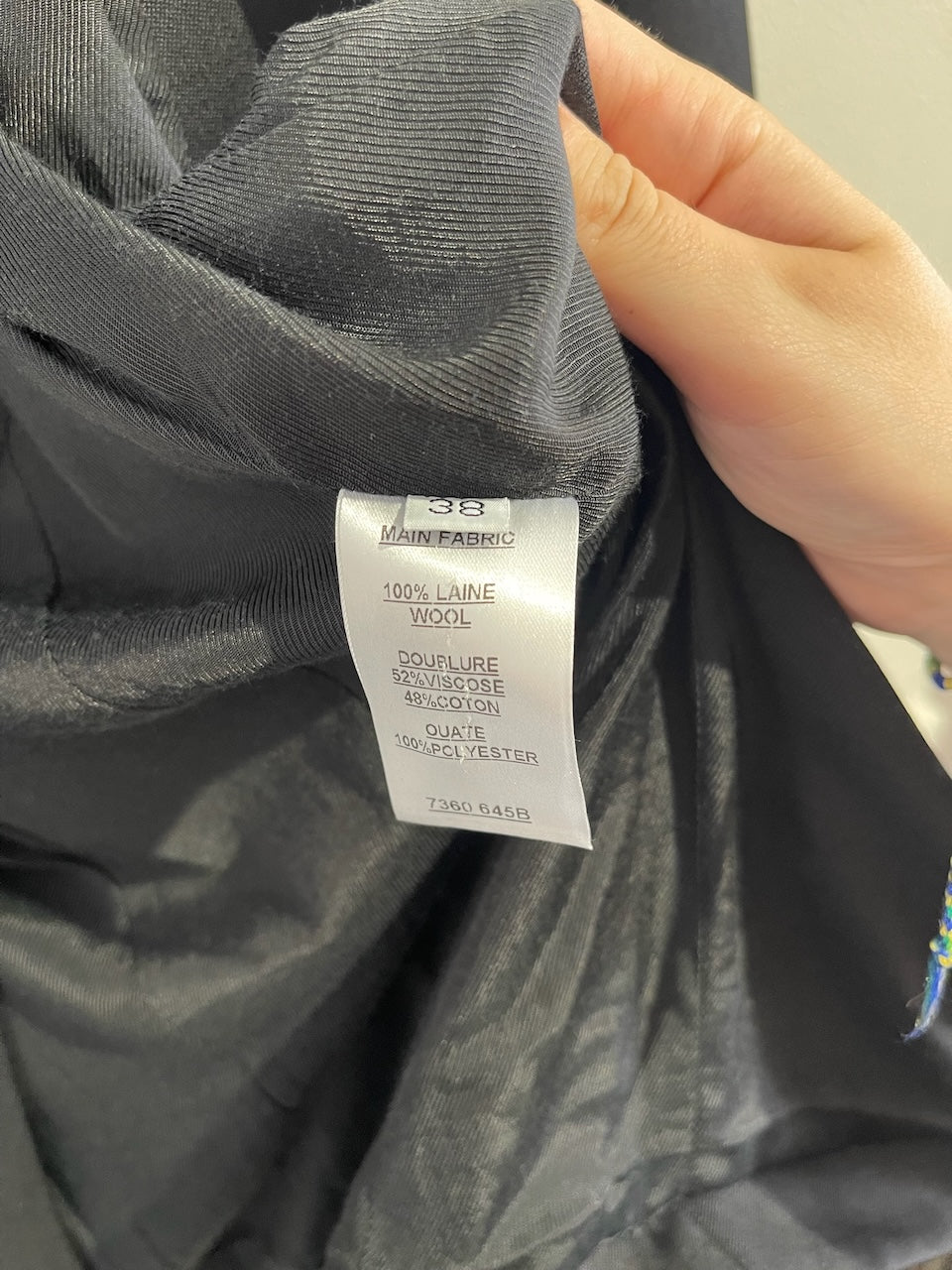 Veste Balmain noire T.38