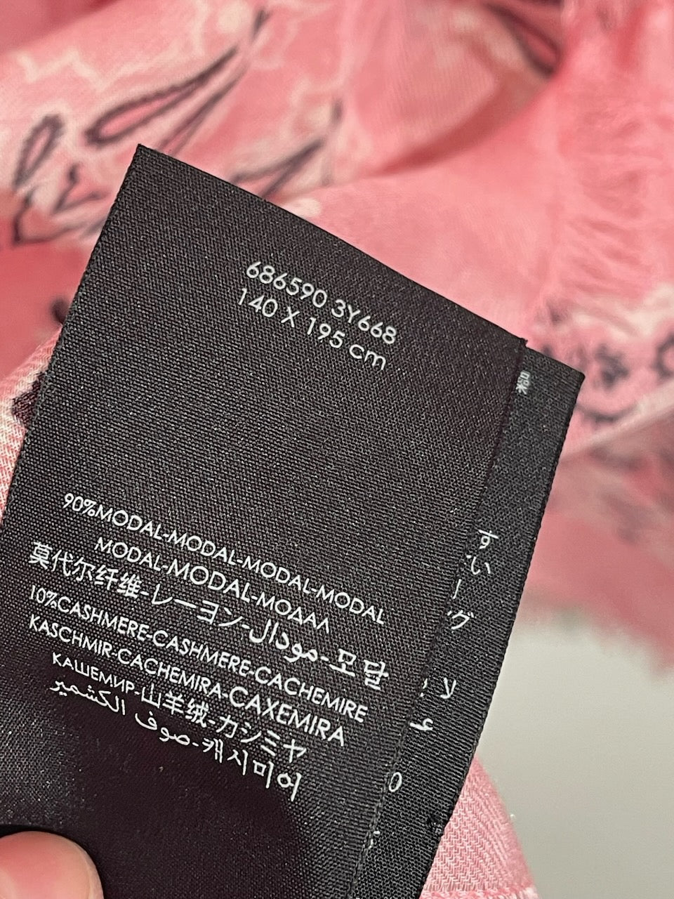 Echarpe Saint Laurent Rose