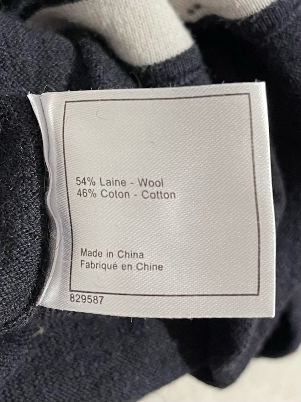 Gilet Chanel bleu marine T.S