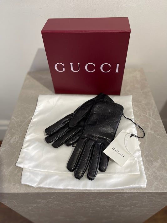 Gants Gucci noirs T.6,5 Neuf
