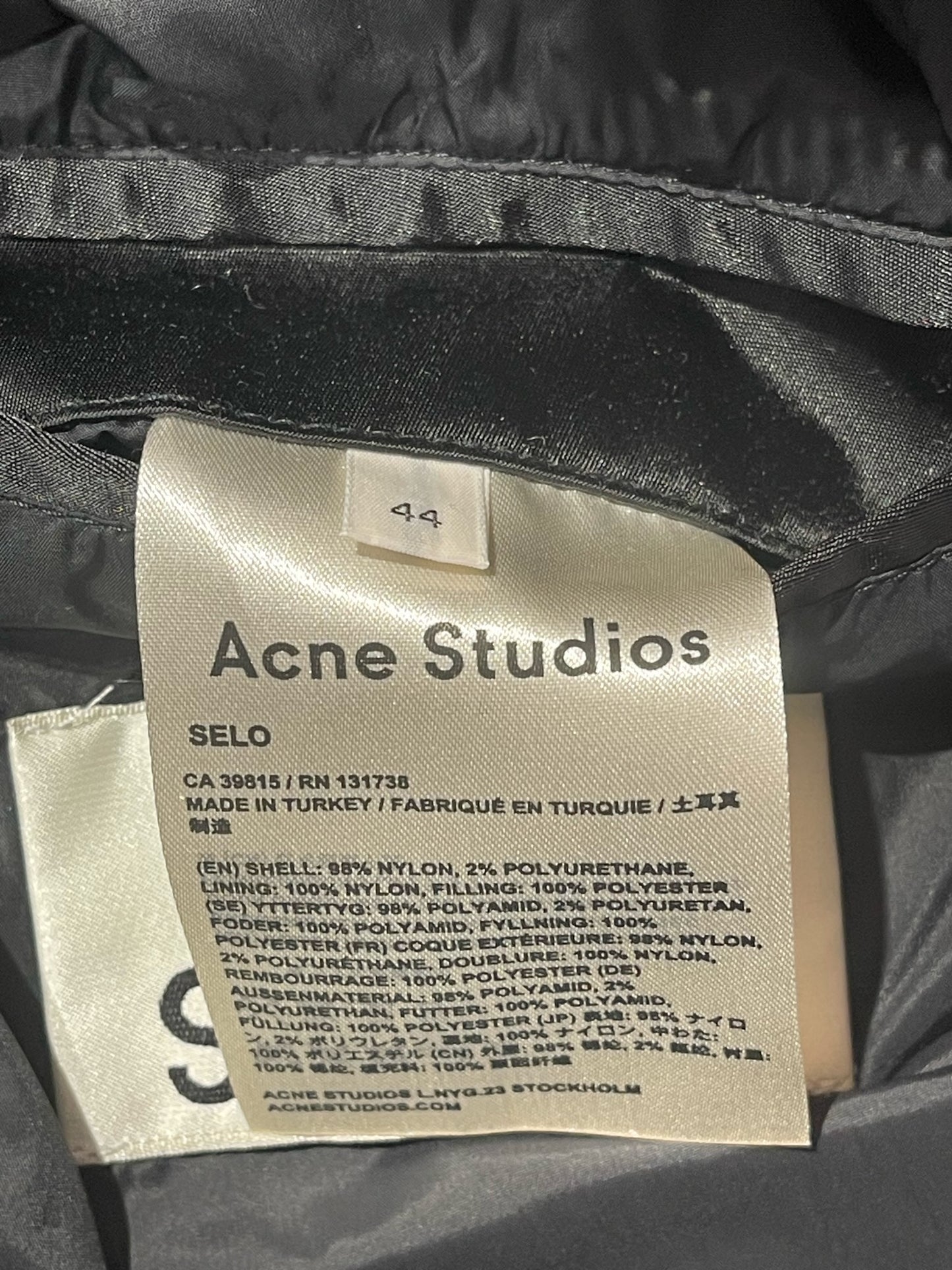 Bombers Acne Studios noir T.S