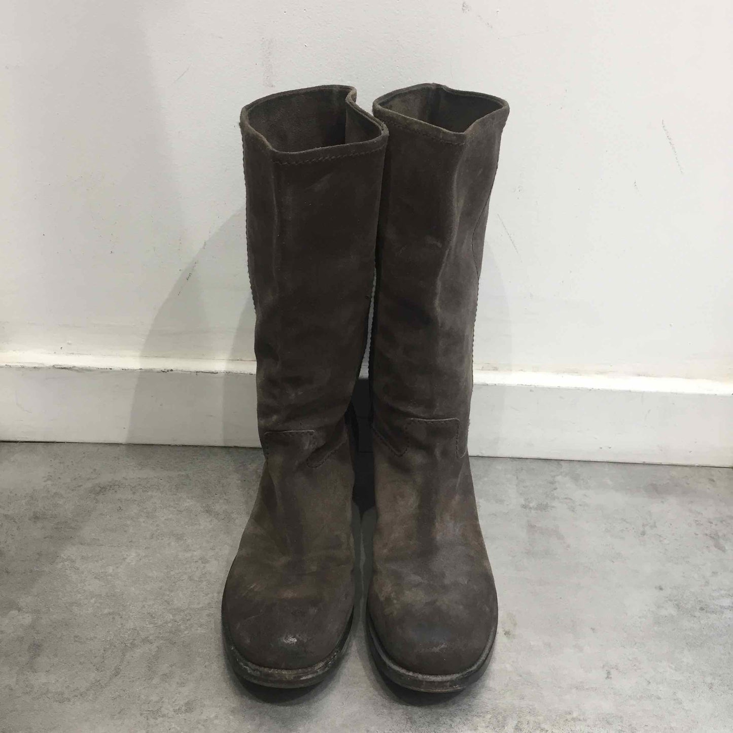 Bottes Prada marrons T.35.5
