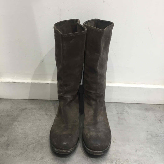 Bottes Prada marrons T.35.5