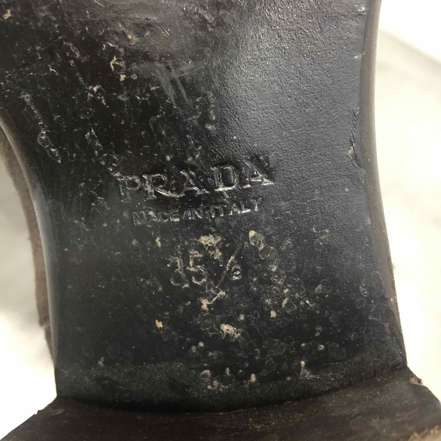 Bottes Prada marrons T.35.5
