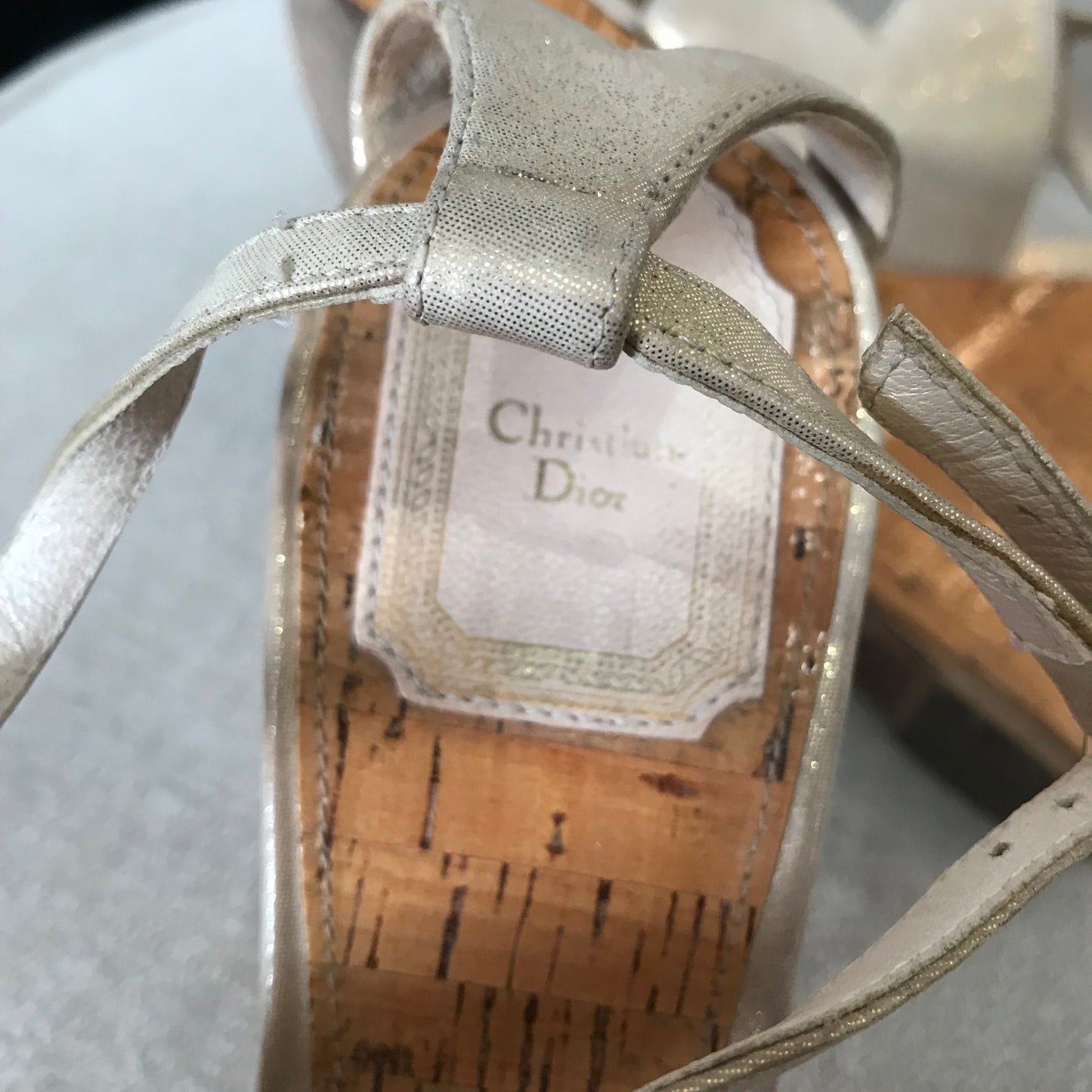 Sandales Dior compensées T.38,5
